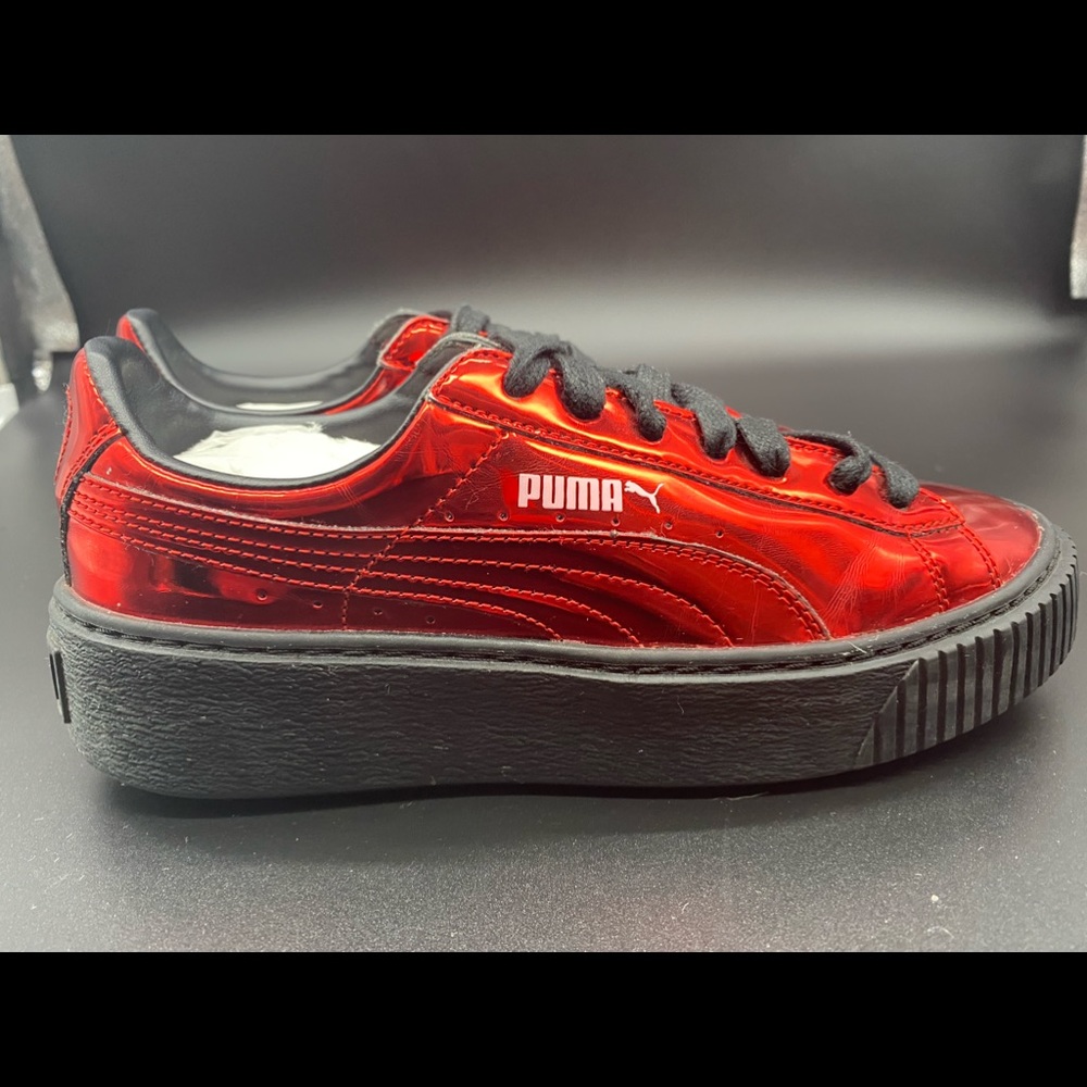 Puma red platform sneakers,  Rihanna edition